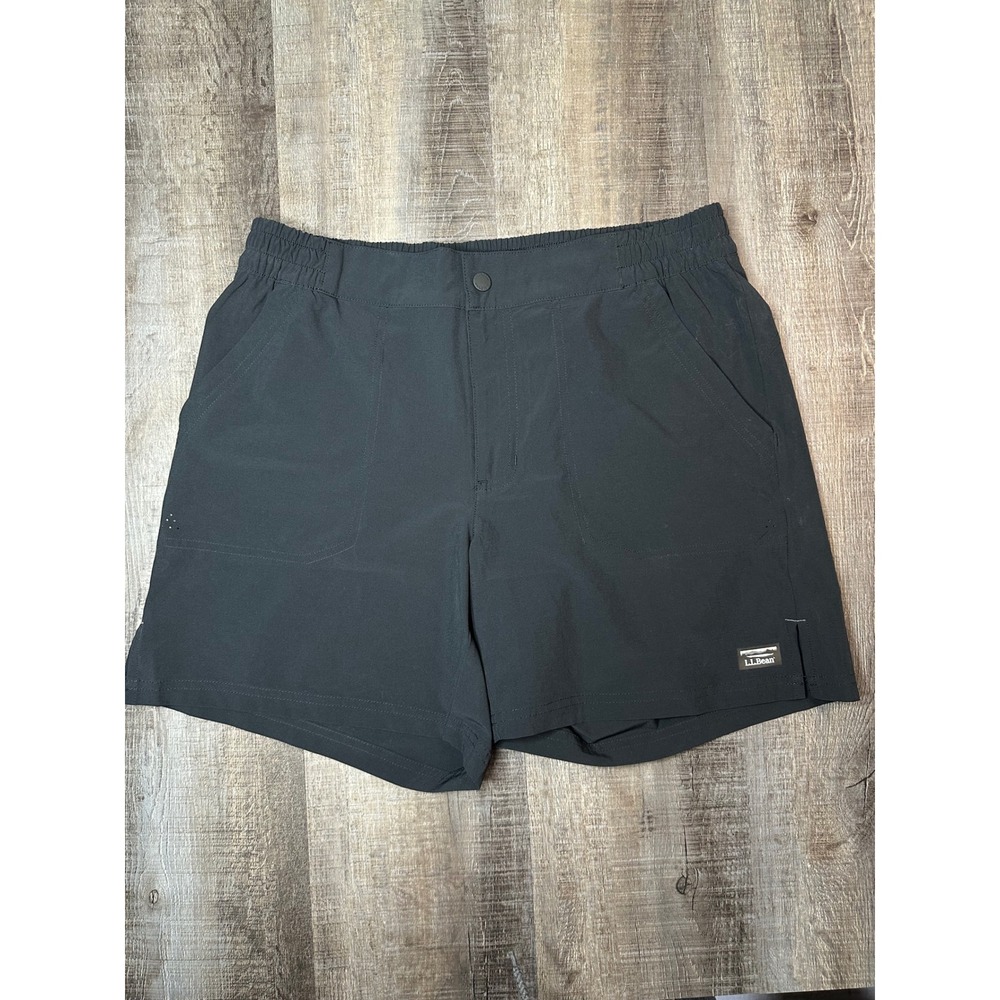 LL Bean Vista Trekking Shorts Womens 10 Black UPF 50 Hiking Utility 513625